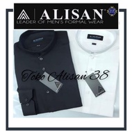 Alisan Koko Putih / Hitam Polos Lengan Panjang