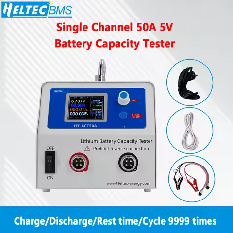 Heltec Single Channel 50A 5V test 4C battery capacity Electronic Load Battery Capacity Tester Li-ion