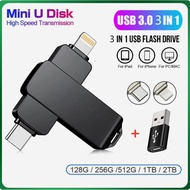 OTG USB Flash Drive 1TB 2TB OTG Thumb Drive Pendrive 512GB USB Stick for iPhone iPad/Lightning Andro