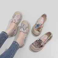 Old Beijing Cloth Shoes Old Beijing Cloth Shoes Women's New Flat Shoes Slip-On Soft Sole Anti-Slip M