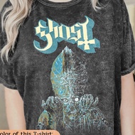 Metal Ghost Band T-Shirt | Oversized Vintage Wash Ghost 07 T-Shirt