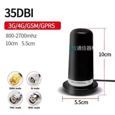 35DBI 4G GSM 2.4G 3G Omnidirectional High Gain Vehicle Sucker Antenna SMA /TNC/BNC/N male UHF 800-27