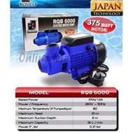 ROMEO EYUGA RQB6000 QB60 370W 0.5HP PERIPHERAL WATER PRESSURE BOOSTER PUMP PAM AIR RUMAH