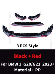For BMW 3 Series G20 G21 2023 330i 320d M340i Front Bumper Lip Chin Splitter Deflector Diffuser Air 