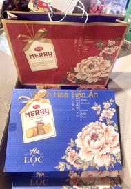 Bánh Quy Sữa RICHY MERRY An Lộc hộp  415g có túi xách Tết an khang