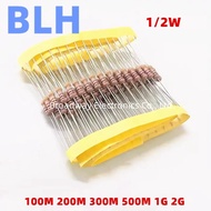 2-10 Pcs RI40 0.5 W 1/2W 100M 200M 300M 500M 1G 2G Om Glass Glaze Resistor Thick Film Resistor Resis