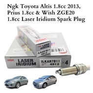 Toyota Corolla 1.8, Prius, and Wish ZGE20 NGK Laser Iridium Spark Plug (ILKAR7B114912)
