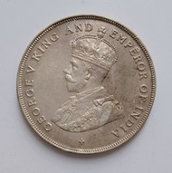 1920年英屬海峽殖民地壹圓流通銀幣-英屬印度鑄造
