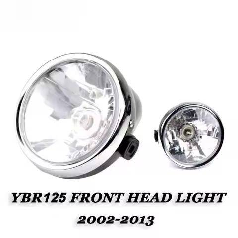 Moto Headlamp Headlights Classic Round For Yamaha YBR125 YBR 125 2002 2003 2004 2005 2006 2007 2008 