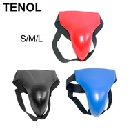 TENOL Protective Groin Guard Taekwondo Gear PU Shock Absorbent Abdominal Guard for Kickboxing MMA Mu