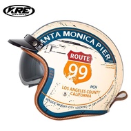 Motorcycle Retro Helmet Men Women Motorcycle 3/4 Helmet Four Seasons Electric Vehicle Motorcycle Hel