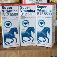 OBAT Super Vitamina asli berlogo ayam doping stamina Kuda B12 5500