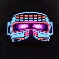 Halloween Glowing Glasses Creative Face Mask led Glowing Glasses Christmas Ball Party Show Help