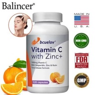 100% Original Products.120 Capsule.Natural Vitamin C With Zinc + Supplement.Ee