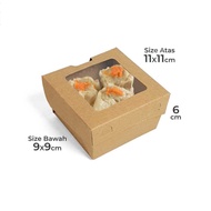Box Snack Medium Kotak Kardus Kemasan Makanan Dimsum Siomay Sandwich