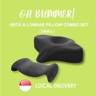 [HH] Oh Bummer! Neck Stretch Small Pillow & Lumbar Support Pillow (Sleeping) Combo Memory Foam Ortho