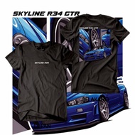 R34 Car T-Shirt JDM Nissan Skyline T-Shirt GTR