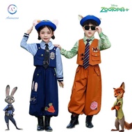 Zootopia Work Pants Shirt Vest For Kids Nick Wilde and Judy Hopps Cosplay Costume Halloween Costume