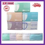 [READY STOCK] Medicos Surgical 4ply ASTM Level 2 assorted EARLOOP face mask 50's