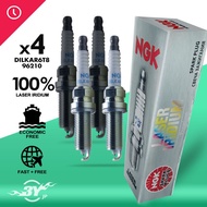 Genuine NGK Laser Iridium Spark Plug (@4pcs) Set DILKAR6T8 96210 for 2018-2024 Lexus Toyota L4 / For