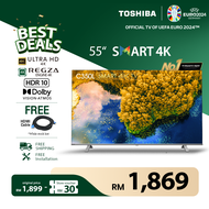 [FREE Installation] Toshiba 55" 4K UHD LED HDR10 Android TV / Smart TV / Television 55C350L