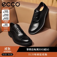 爱步（ECCO）男鞋商务皮鞋 德比鞋正装鞋通勤皮鞋 都市伦敦系列525684 黑色41