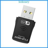 KOK Mini USB Dongle Supporting Bluetooth-compatible 5 4 and WiFi 6 AX900