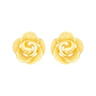 PRIMA ต่างหูทองคำ 99.9% Natural Signature-Queen of Rose(A) 111E2213-18