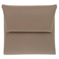 全新愛馬仕 Bastia Epsom 皮革零錢包，附 W 印記（2024 年製造）0506 [二手] 愛馬仕 Etoupe