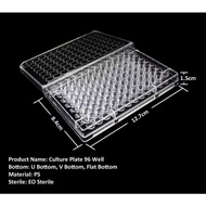 MT- Tissue Culture Plate with Cover 96 Well Eo Sterile Lab V Bottom/U Bottom/Flat bottom