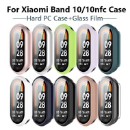 PC Case+Glass For Xiaomi Mi Band 10/9/8/7/6/5 Bumper Casing for Mi Band 10 Screen Protector Smart Wa
