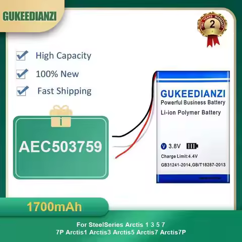 1700mAh AEC503759 Gaming Headset Battery For SteelSeries Arctis 1 3 5 7 7P Arctis1 Arctis3 Arctis5 A
