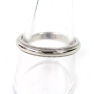 全新 △ TIFFANY&Co. Tiffany Together 滾珠邊鑲鑽戒指，PT950 鉑金，JP20 號，重 6.6 克，男士款，強烈推薦 ◎