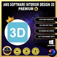 AMS SOFTWARE INTERIOR DESIGN 3D ⭐ Full Version ⭐ Windows PC Software | Lifetime Premium
