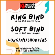 ◕ ✧ ✎ RING BIND/ SOFT BIND / COIL BIND for Documents, Modules, Thesis, Reviewers, Exam