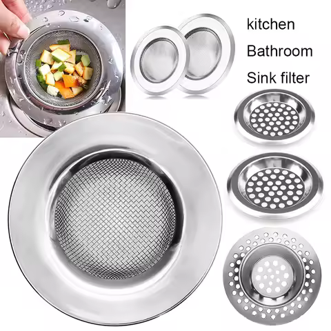 Kitchen Sink Strainer Sink Grid Filter Stainless Steel Mesh Drain Hole Filter Protection Against Clo