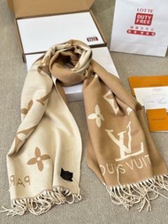 LV scarf 羊毛圍巾 提花雙面圍巾 頸巾