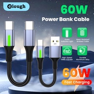 Elough 0.25M 0.5M Short Type C Cable 66W USB A To Type C Fast Charging Cable for Mobile Phone Portab