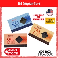 (Ready Stock) Beryl's Dark Chocolate 60G Box (Sea Salt/ 70% Cacao / 80% Cacao / 99% cacao) Coklat