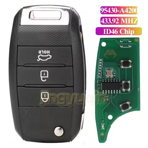 Jingyuqin Remote Full Car Key Fob For KIA Carens K4 2013-2016 2012DJ3244 2012DJ5804 95430-A4200 433.