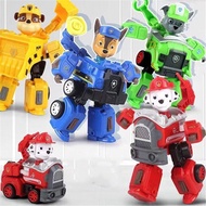 4 Styles Paw Patrol Transformer Robot Car Educational Toys For Kids Kereta Mainan Baby Play Doh Toy