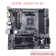 For B450 AORUS M Motherboard 64GB HDMI M.2 Socket AM4 DDR4 Micro ATX B450 Mainboard Tested OK