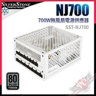 [ PCPARTY ] 銀欣 SILVERSTONE NJ700 80 PLUS 鈦金牌 700W 無風扇 電源供應器