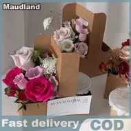 Maudland 10Pcs 1/2/4-Cup Drink Carrier With Handle Kraft Paper Cup Holder To Go Coffee Cup Holder Fo