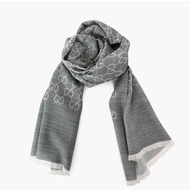 GUCCI 女士羊毛真絲圍巾165904 3G646 1400- # grey