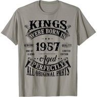 Men's cotton T-shirt 69th Birthday Gift Vintage Kings Born in 1957 69 Years Old T-Shirt