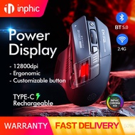 Inphic A9 RGB Wireless Mouse Rechargeable 2.4GHz / Bluetooth5.0 12800dpi 6-Button Programming Optica