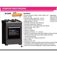 Winn Gas Kompor Standing 4 Stove + Oven W 5090 Grill Free regulator promo Bandung