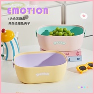 Large Capacity Double-layer Dopamine Fruit Cleaning Vegetables Preparation Drain Basket Kitchen Drai