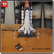 New LEPIN 16014 1230Pcs Space Shuttle Expedition Model Building Kits Mini Blocks Bricks Compatible C